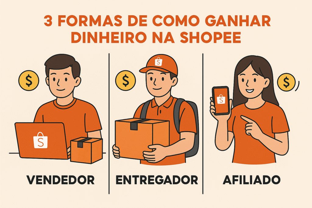 3 formas de ganhar dinheiro da shopee